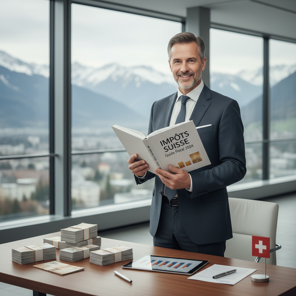 Le Palais fédéral suisse à Berne avec drapeau sous ciel bleu